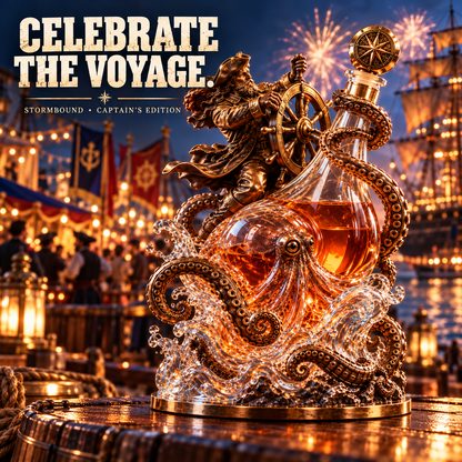⚓ Stormbound Captain & Deep-Sea Octopus Whiskey Decanter – 2026 Nautical Collector’s Edition 🥃