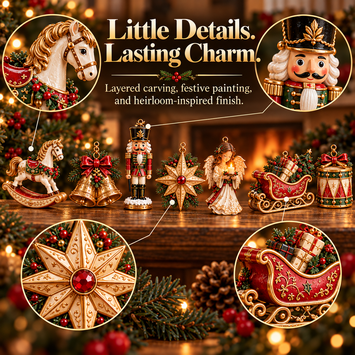 🎄✨ Christmas Heirloom Collection™ | 7-Piece Vintage Garland Set