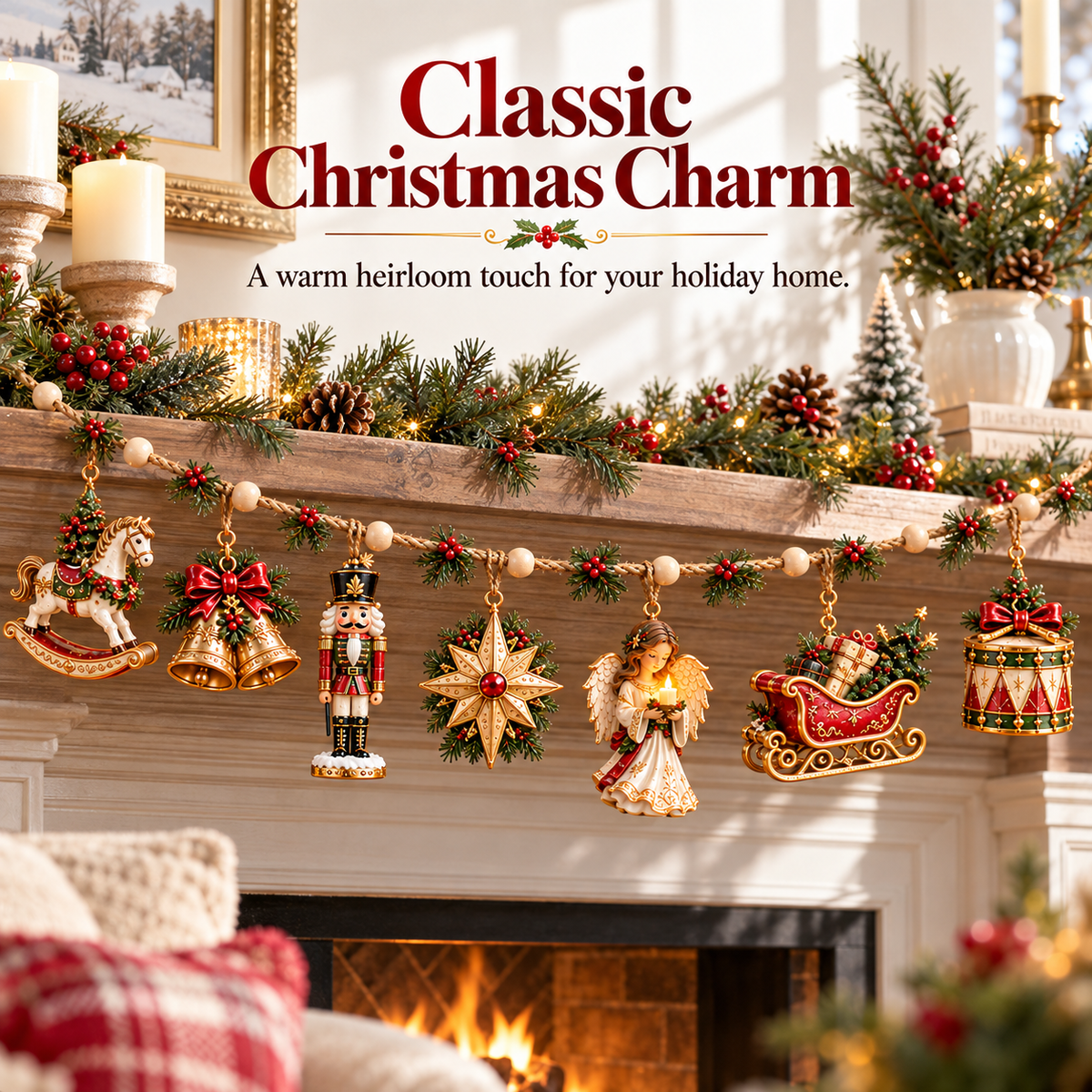 🎄✨ Christmas Heirloom Collection™ | 7-Piece Vintage Garland Set