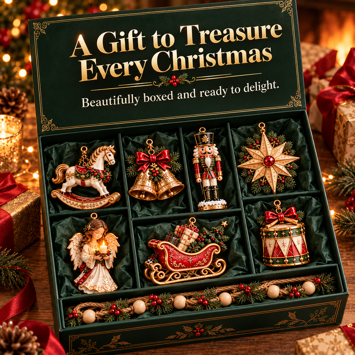 🎄✨ Christmas Heirloom Collection™ | 7-Piece Vintage Garland Set