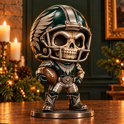 🏈 Built for the Bone Zone | Skull Football Figurine Collection