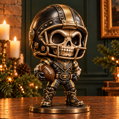 🏈 Built for the Bone Zone | Skull Football Figurine Collection