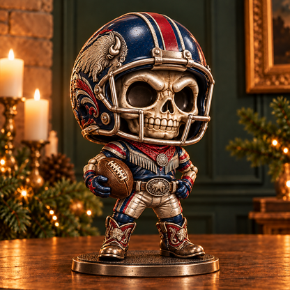 🏈 Built for the Bone Zone | Skull Football Figurine Collection