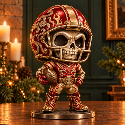 🏈 Built for the Bone Zone | Skull Football Figurine Collection