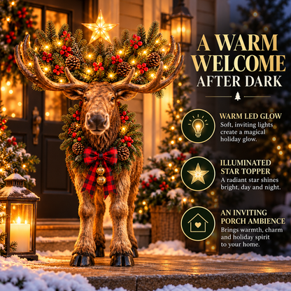 🫎🎄 Woodland Moose Glow™ | Lighted Christmas Decor