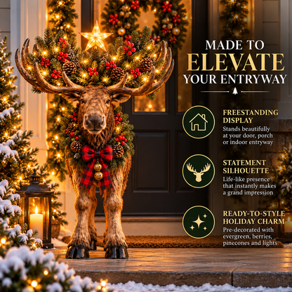 🫎🎄 Woodland Moose Glow™ | Lighted Christmas Decor