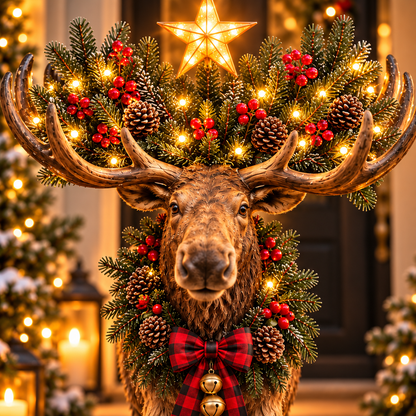 🫎🎄 Woodland Moose Glow™ | Lighted Christmas Decor