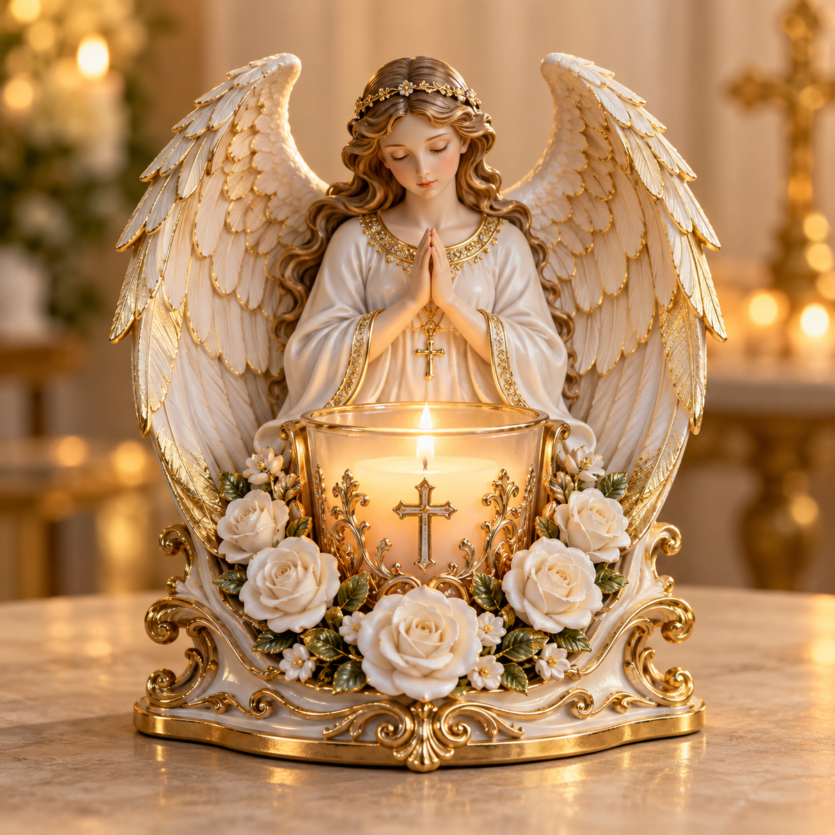 ✝️🕯️ Light of Faith™ – Sacred Christian Prayer Candle Holder