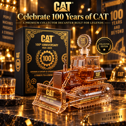 🚜🥃 100th Anniversary Bulldozer Whiskey Decanter – A Century of Power & Legacy