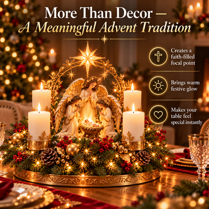 ✨ Candlelight at Bethlehem | Holy Family Nativity Christmas Centerpiece ✝️