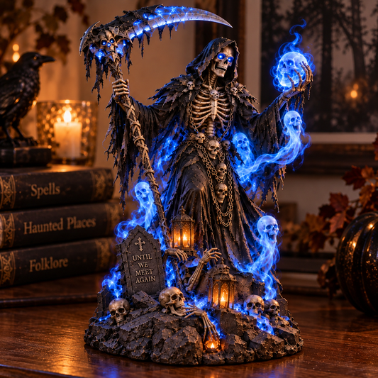 💀🕯️ Grim Reaper Glow Lantern-Haunted Gothic Halloween Decor
