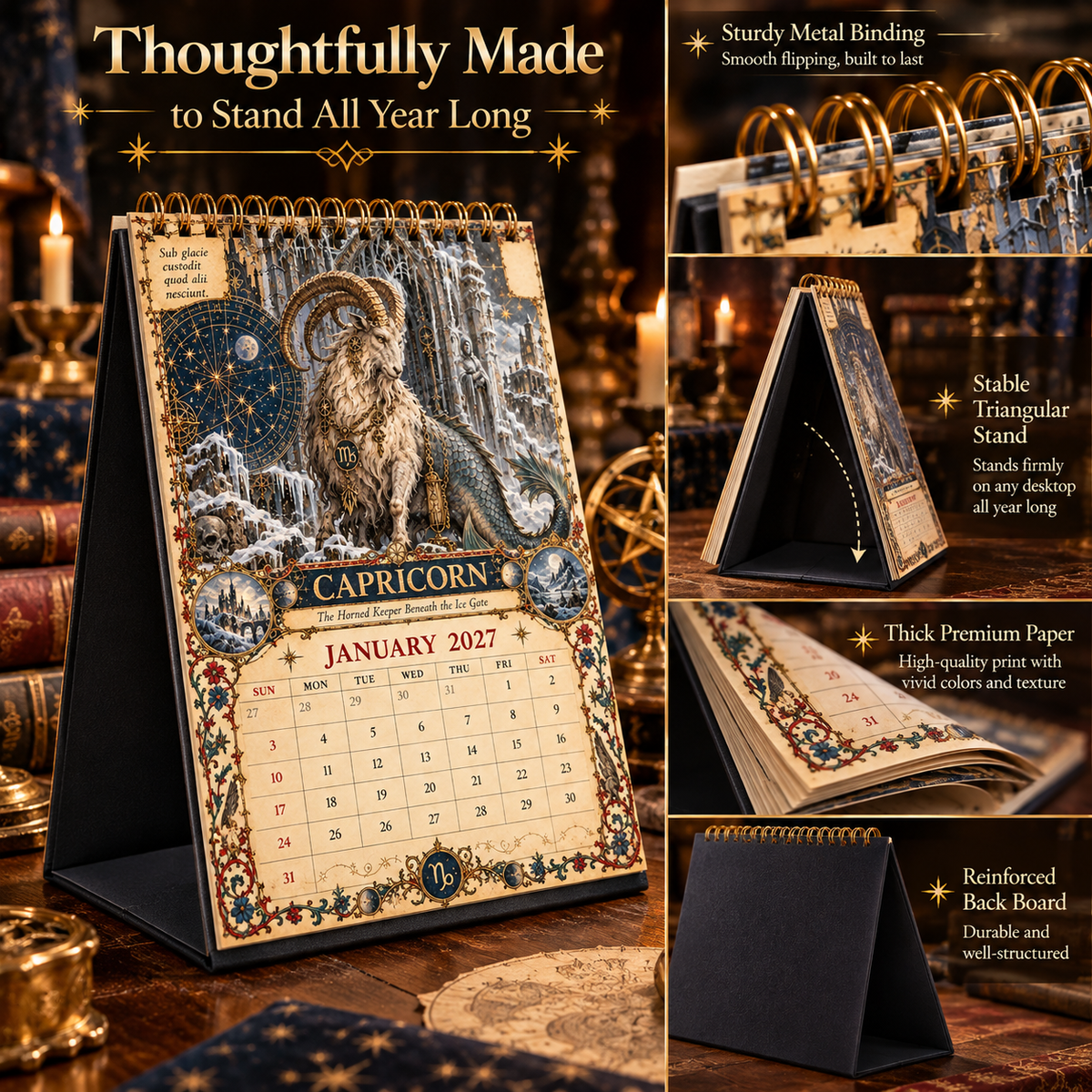 🔮✨ 2027 Celestial Grimoire Calendar | 12 Signs, 12 Forbidden Chapters