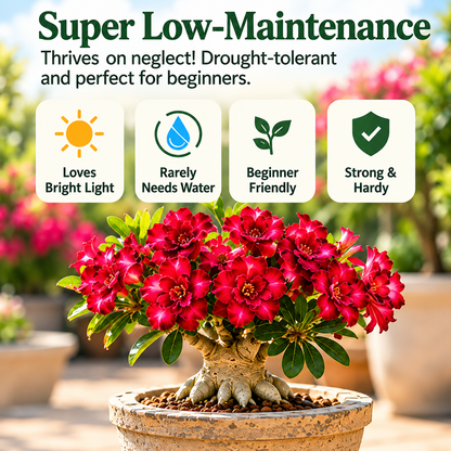 ✨🌸 Desert Rose – Low-Maintenance Exotic Flowering Plant