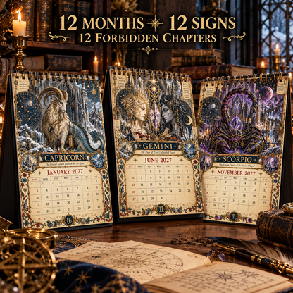 🔮✨ 2027 Celestial Grimoire Calendar | 12 Signs, 12 Forbidden Chapters