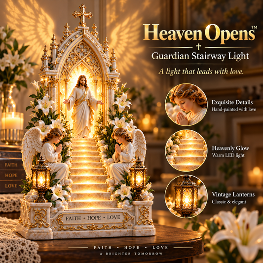 ✨ Heaven Opens | Illuminated Jesus Stairway of Faith ✝️