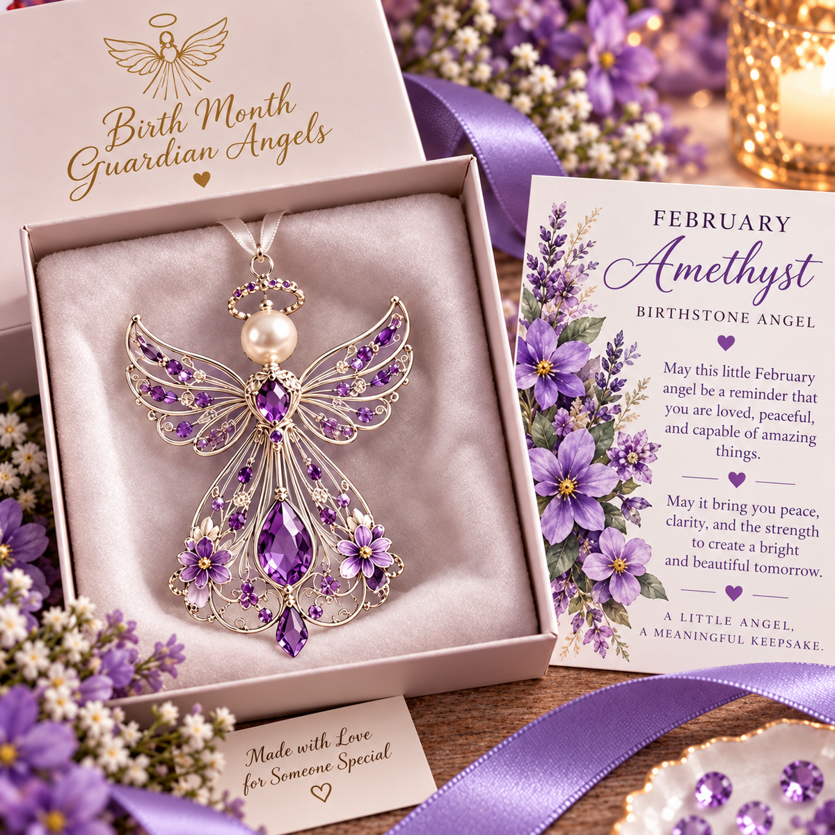 ✨👼 Heaven Sent™ | Personalized Birth Month Guardian Angel Collection