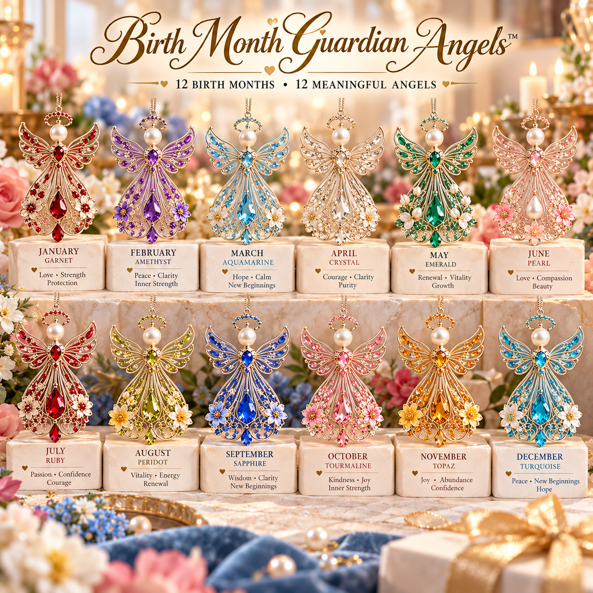 ✨👼 Heaven Sent™ | Personalized Birth Month Guardian Angel Collection