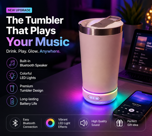 🎵🥤 GlowBeats™ | Bluetooth Speaker Tumbler with RGB Light