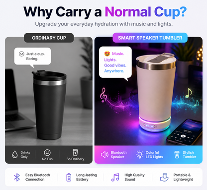 🎵🥤 GlowBeats™ | Bluetooth Speaker Tumbler with RGB Light