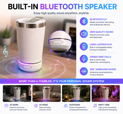 🎵🥤 GlowBeats™ | Bluetooth Speaker Tumbler with RGB Light