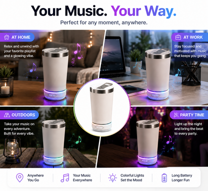 🎵🥤 GlowBeats™ | Bluetooth Speaker Tumbler with RGB Light