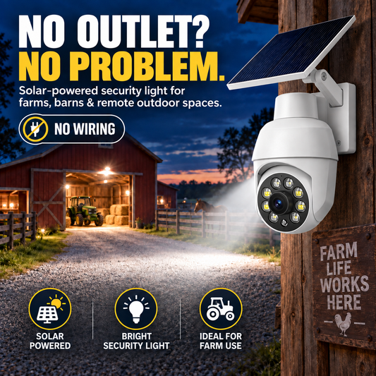 🔆Solar Patrol™-Solar-Powered Simulated Surveillance Camera Street Light