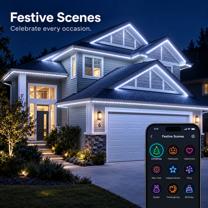 🌈🏠 Smart Permanent Outdoor RGB Lighting — Year-round RGB Outdoor Lighting