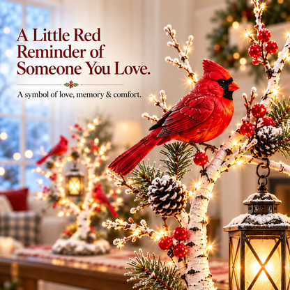 ❤️🐦 Winter Cardinals™ – Glowing Birch Lantern Tree of Love & Remembrance ✨