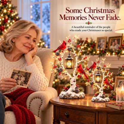 ❤️🐦 Winter Cardinals™ – Glowing Birch Lantern Tree of Love & Remembrance ✨