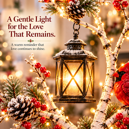 ❤️🐦 Winter Cardinals™ – Glowing Birch Lantern Tree of Love & Remembrance ✨