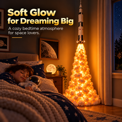 🚀🔥 Rocket Launch Cloud Lamp™ – 3D LED Blast-Off Wall Light
