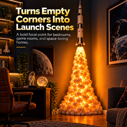 🚀🔥 Rocket Launch Cloud Lamp™ – 3D LED Blast-Off Wall Light
