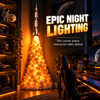 🚀🔥 Rocket Launch Cloud Lamp™ – 3D LED Blast-Off Wall Light