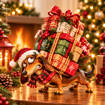 🐑Little Woolly's Christmas Mission™ – Whimsical Sheep Carrying Christmas Tree Figurine