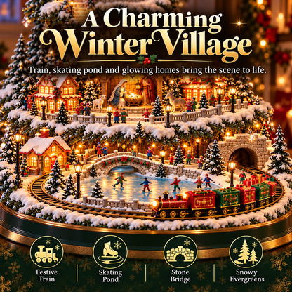 ✨LAST DAY 49% ✝️ Lighted Nativity Christmas Village Tree – Bethlehem Holy Night Holiday Display