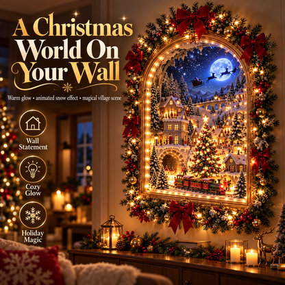 ⭐ 🎄✨ Christmas Magic Portal | A Moving Christmas Village Inside Your Wall