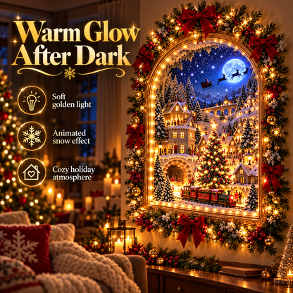 ⭐ 🎄✨ Christmas Magic Portal | A Moving Christmas Village Inside Your Wall