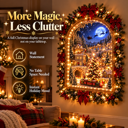 ⭐ 🎄✨ Christmas Magic Portal | A Moving Christmas Village Inside Your Wall