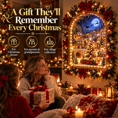 ⭐ 🎄✨ Christmas Magic Portal | A Moving Christmas Village Inside Your Wall