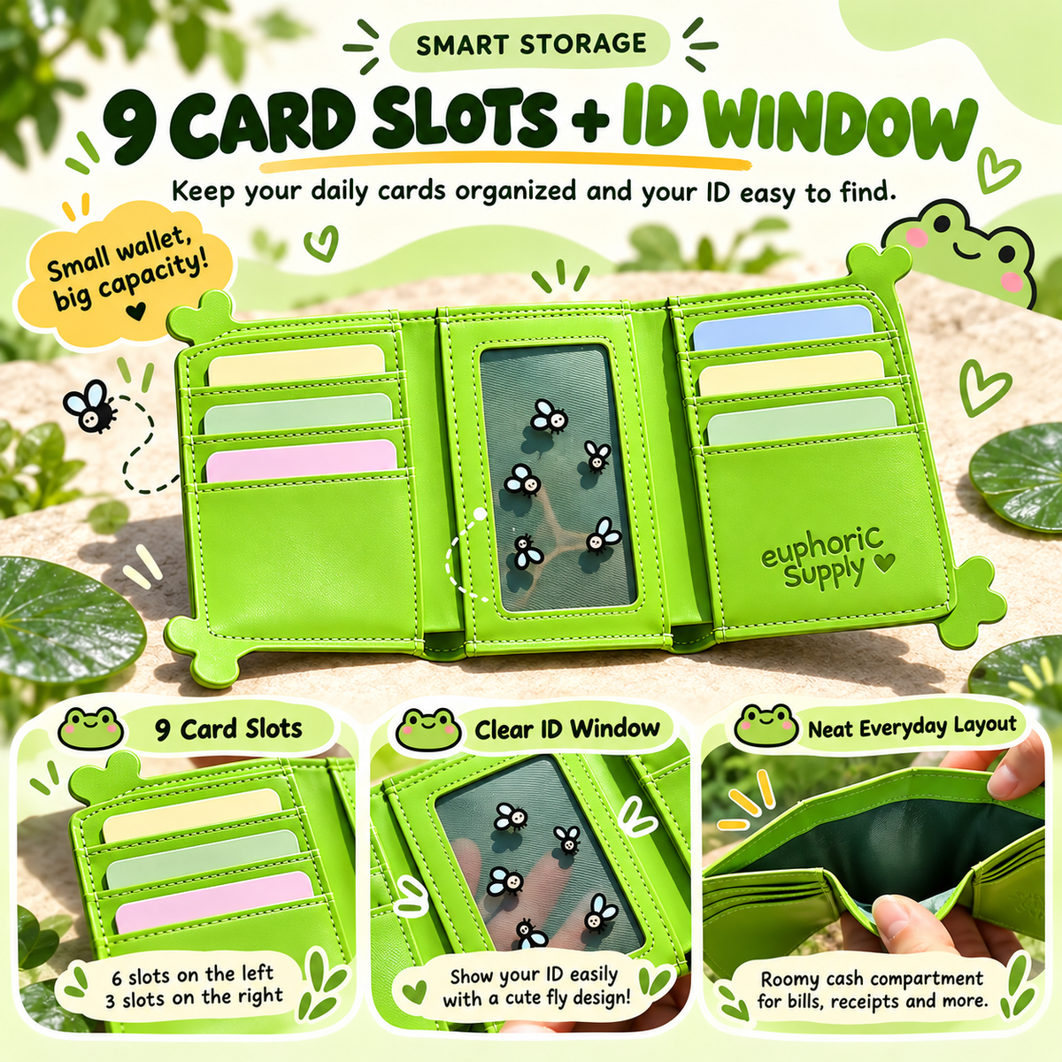 🔥LAST DAY 50% OFF - 🐸Cute Froggy Wallet | High-Quality Magnetic Card & Cash Holder