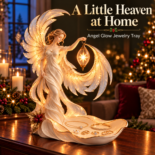 ✨ Starlight Angel Jewelry Tray Lamp – Christmas Home Décor 🎄