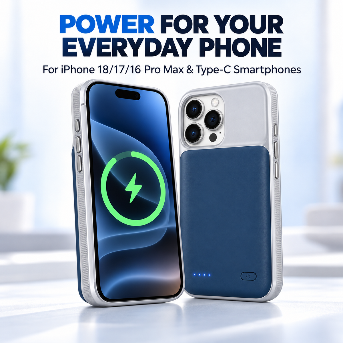 ⚡ Compact Dual Power Bank Set | For iPhone 18/17/16 Pro Max & Type-C Smartphones