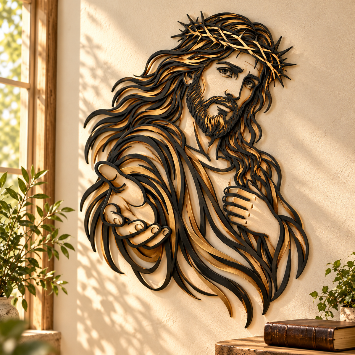 ✝️👑 Crowned in Grace™ | Jesus Christian Metal Wall Art