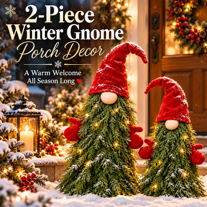 ❄️🧙 2-Piece Winter Gnome Porch Decor