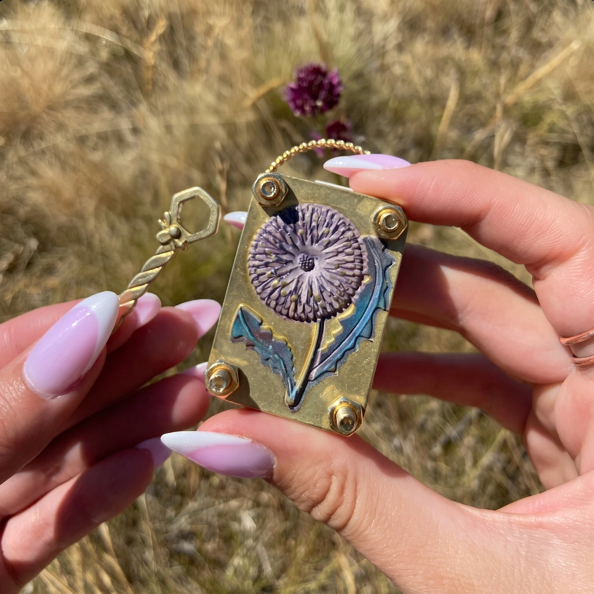 🌸 Tiny Blooms, Forever Kept | Mini Brass Flower Press