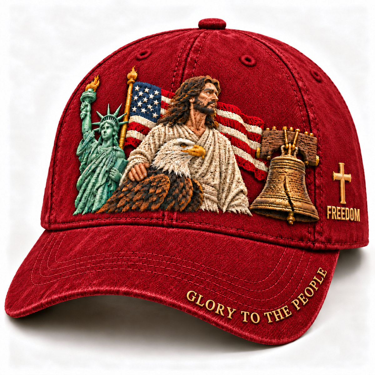🇺🇸✝️ Faith & Freedom Heritage Cap – Embroidered American Hat