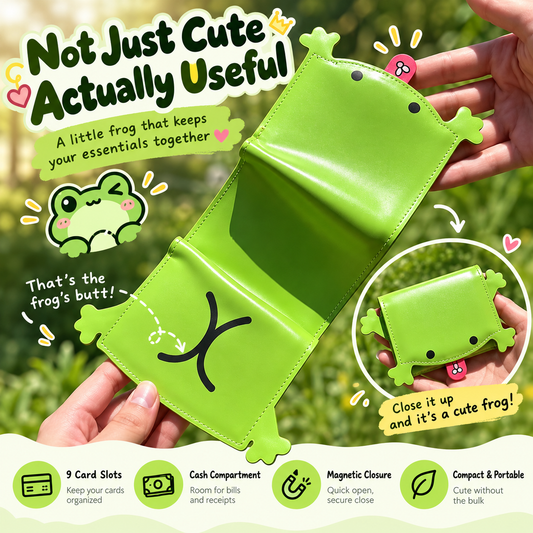 🔥LAST DAY 50% OFF - 🐸Cute Froggy Wallet | High-Quality Magnetic Card & Cash Holder
