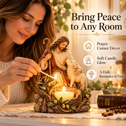 ✝️🕯️ Light of Faith™ – Sacred Christian Prayer Candle Holder