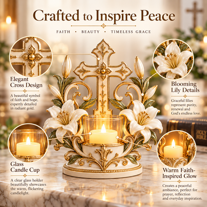 ✝️🕯️ Light of Faith™ – Sacred Christian Prayer Candle Holder