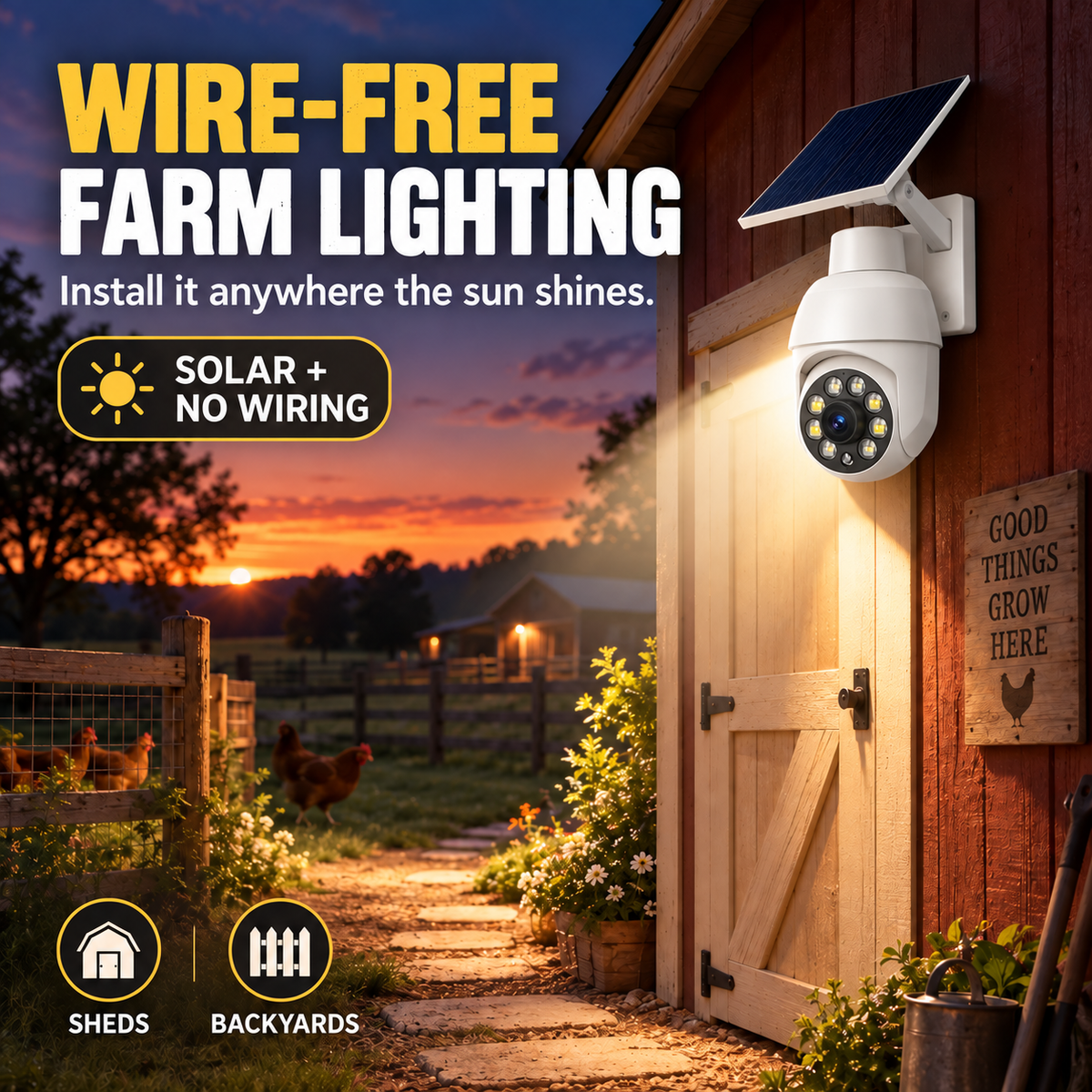 🔆Solar Patrol™-Solar-Powered Simulated Surveillance Camera Street Light